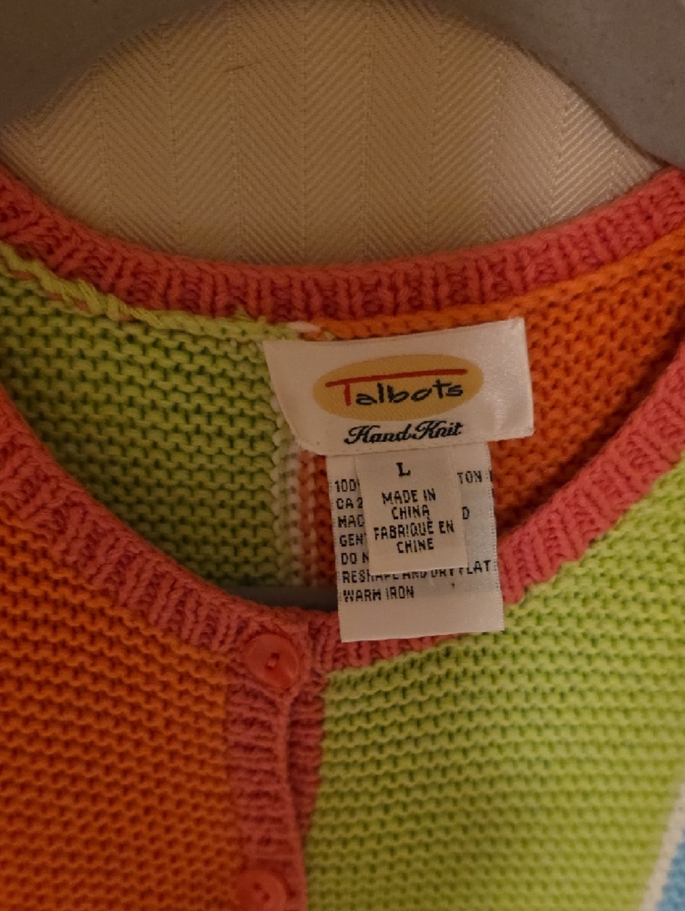 Colorblock Patchwork Button-Front Women's Sweater - Multicolor - Picture 2 of 5